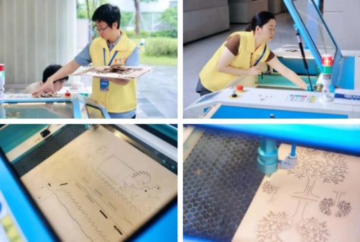 雷宇激光切割機與參賽選手高效配合